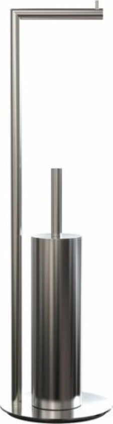 Bilde av Nova2 dorullholder med toalettbørste, rustfritt stål