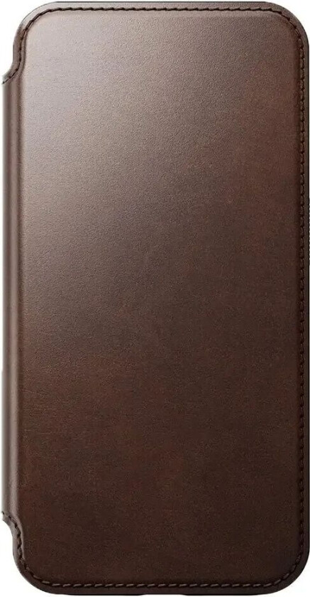 iPhone 15 Pro Nomad Modern Horween Leather Folio Deksel - MagSafe Kompatibel - Brun