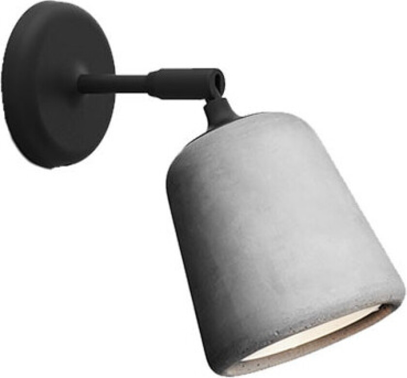 Material vegglampe Light grey concrete