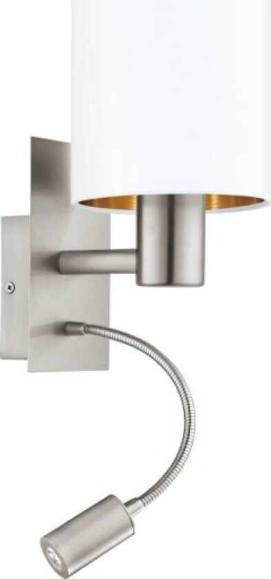 Pasteri vegglampe, spot, hvid/kobber