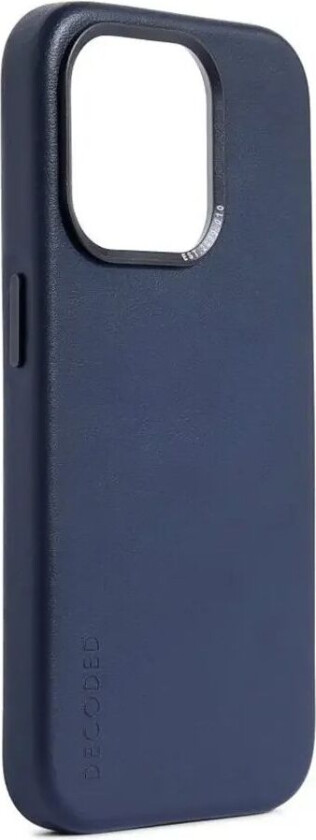 iPhone 15 Pro Max Bakdeksel i Skinn - MagSafe Kompatibel - True Navy