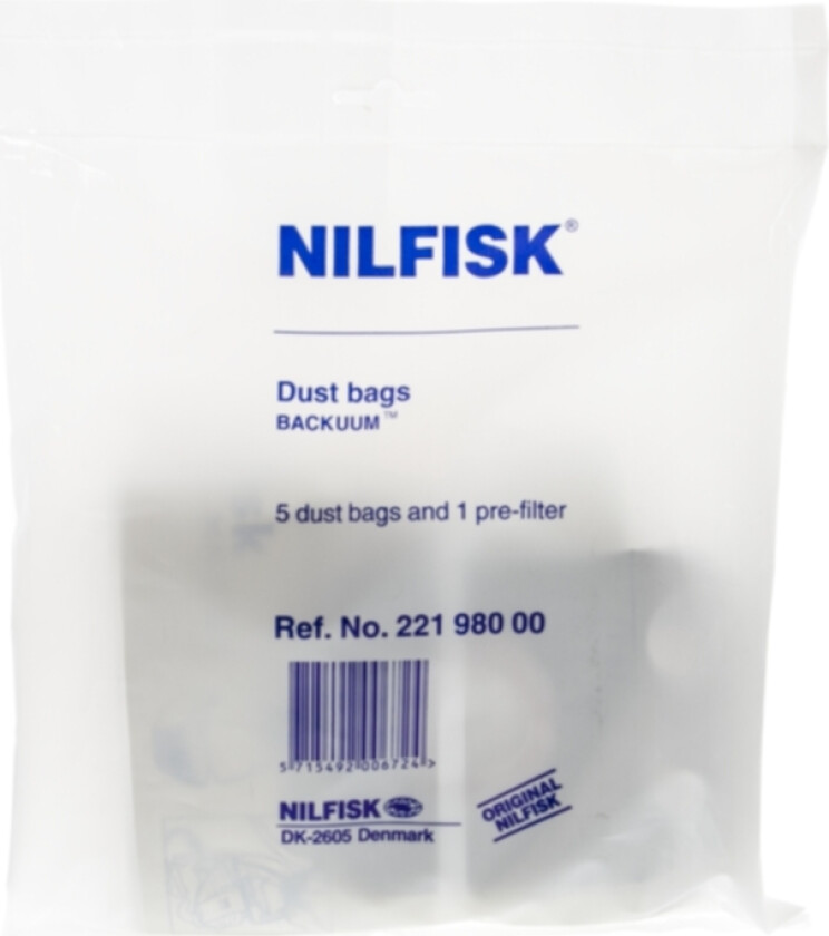 Støvsugerposer, papir, 5st.