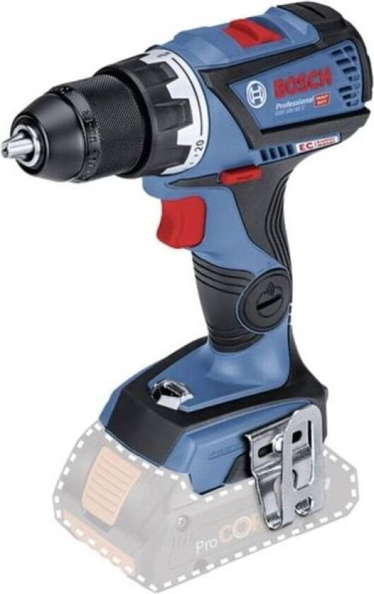 GSR 18V-60 C Professional - Drill/driver - trådløs - 2 hastigheter - nøkkelfri borhylse 13 mm - 60 N·m - uten batteri - 18 V - Uten batteri og opplader