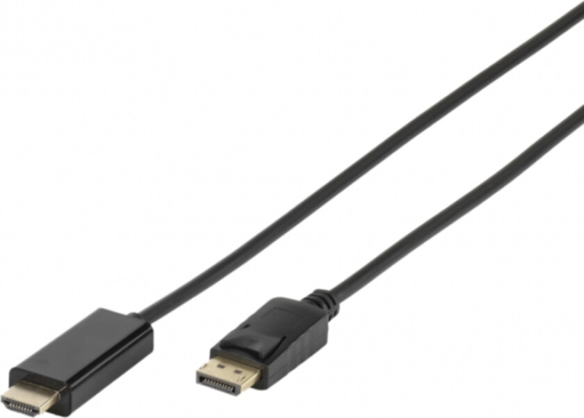 Data kabel Displayport - HDMI 1.8 m, svart