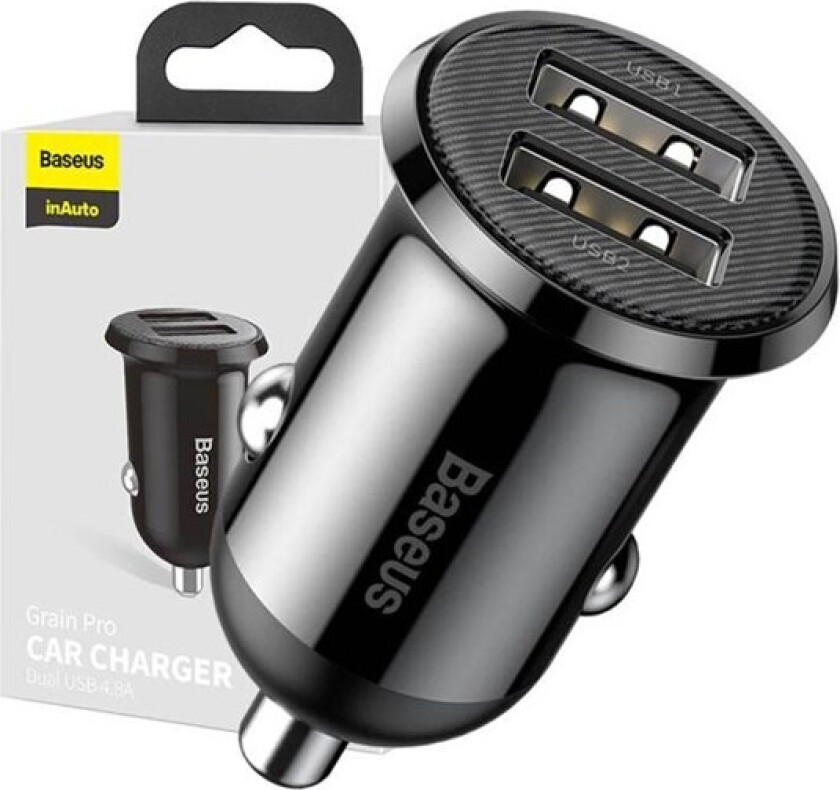 Grain Pro Car Charger 2x USB 4.8A (black)