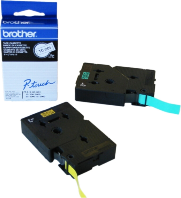 Tape  TC291 9mm svart på hvit