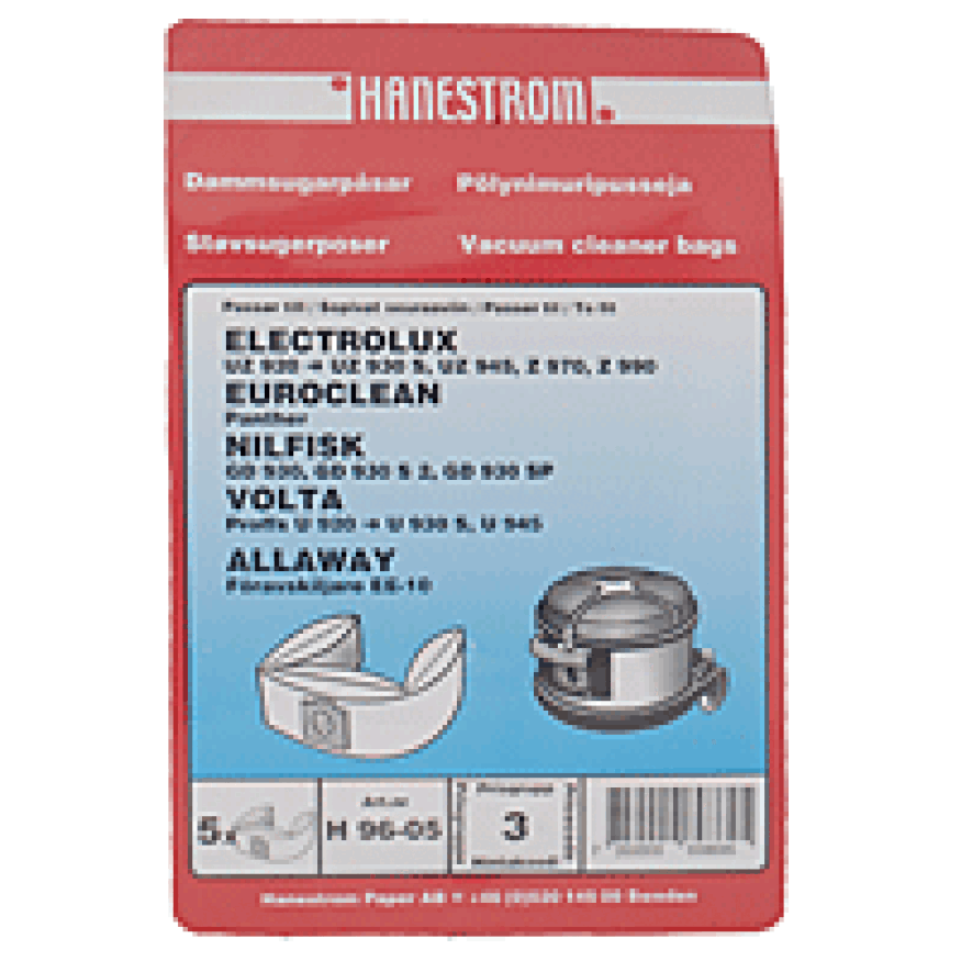 Støvsugerposer, papir, 5st.