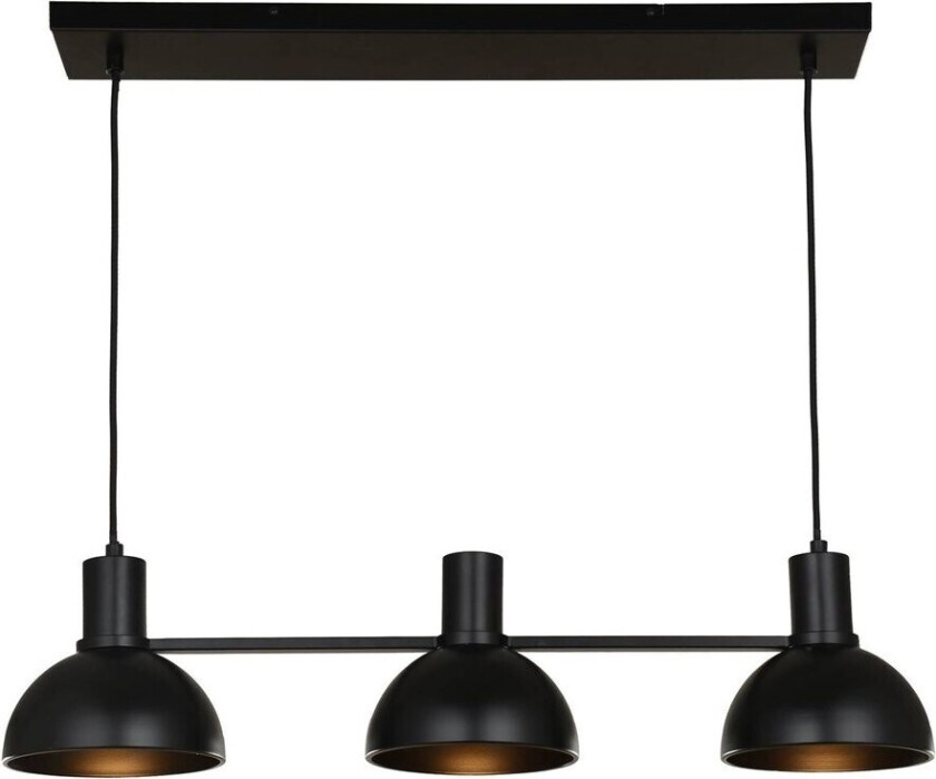 Mostrid hengelampe, svart, 3 lyskilder
