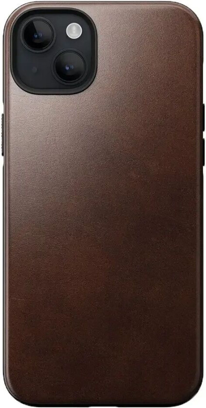 iPhone 15 Plus Modern Nomad Horween Leather Deksel - MagSafe Kompatibel - Brun