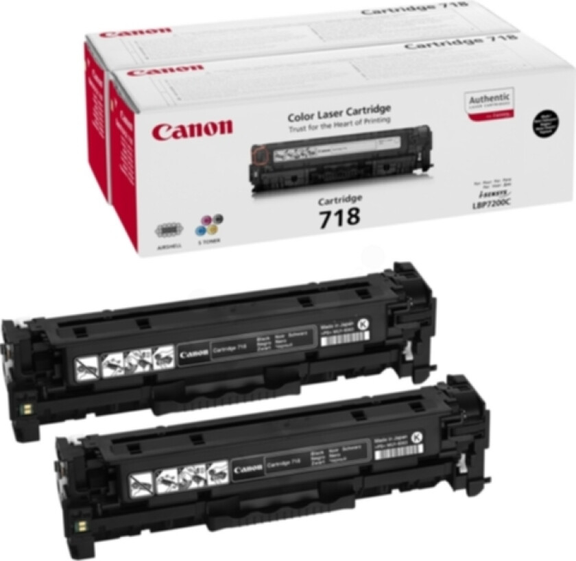 Toner Svart 3,4k Type 718 2-pack