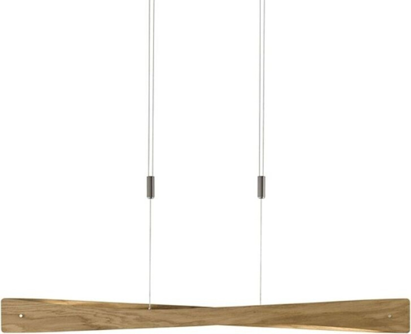 Lucande Lian LED-hengelampe, eiketre