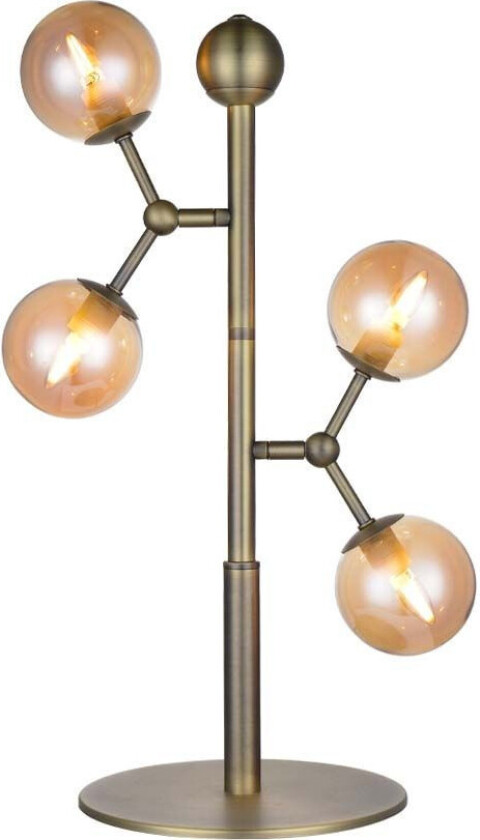 - Atom Bordlampe Antique Brass/Amber