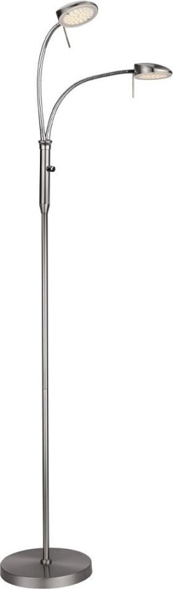 - Vegas 2 Gulvlampe Brushed Steel
