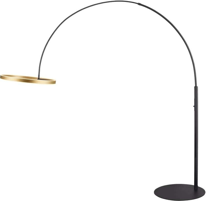 - One Bow Gulvlampe 2700/3000K Black/Brass
