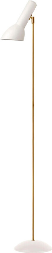 - Oblique Gulvlampe Hvit/Messing