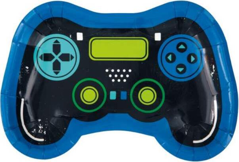 Papptallerken Spillkonsoll pk/8