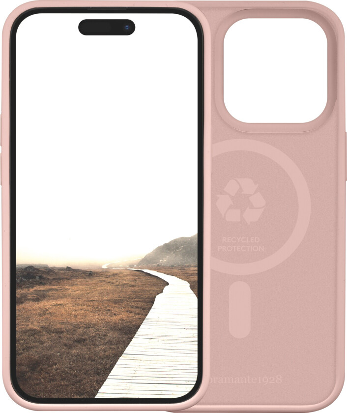 dbramante1928 iPhone 15 Pro Monaco Deksel - 100% Resirkulert Plast - MagSafe Kompatibel - Pink Sand