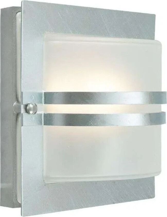 - Bern Utendørs Vegglampe Frostet/Galvanisert