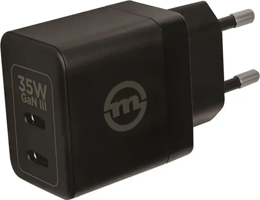 Bilde av Mobile Origin 35W Super Charger GaN Vegglader med 2x USB-C - Svart