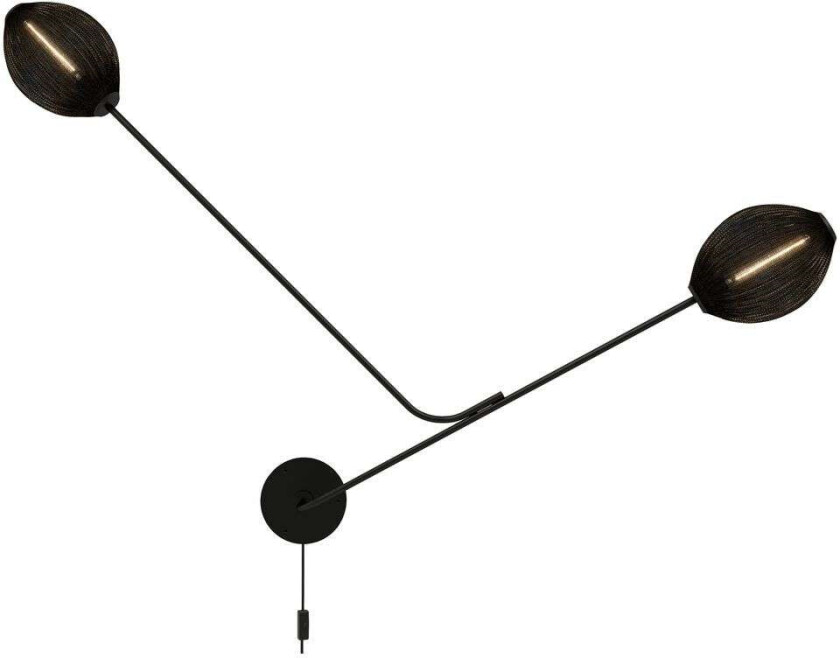 Satellite vegglampe Soft black-semi matt