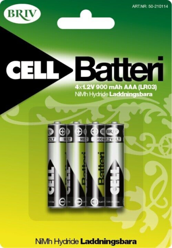 Laddningsbara AAA-batterier HR03- 4-pack
