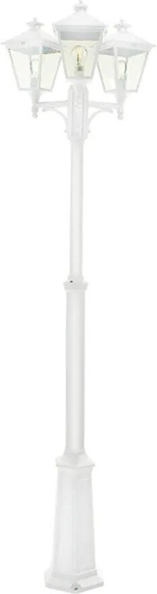 - London 3 Utendørs Parkstolpe Smal Hvit