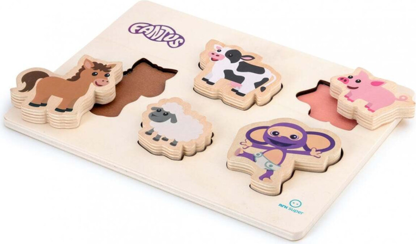 Fantus - Wooden puzzle with farm animals (112063)
