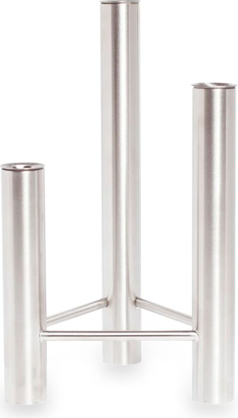 VISTA vase og lysestake Matte steel