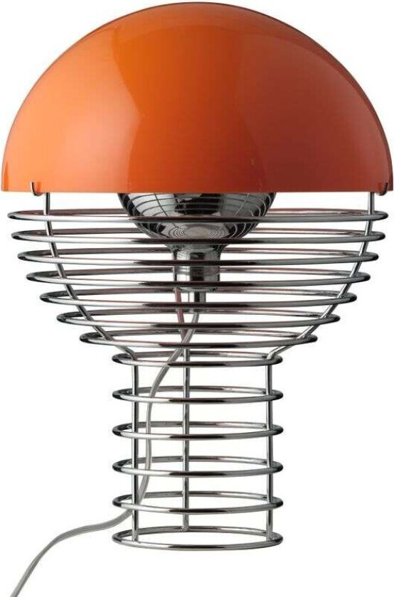 Wire bordlampe Ø 30 cm Chrome-orange