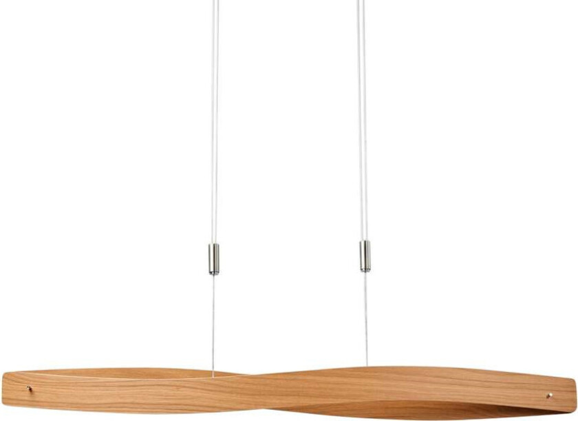 LED-hengelampe Lian eik natur
