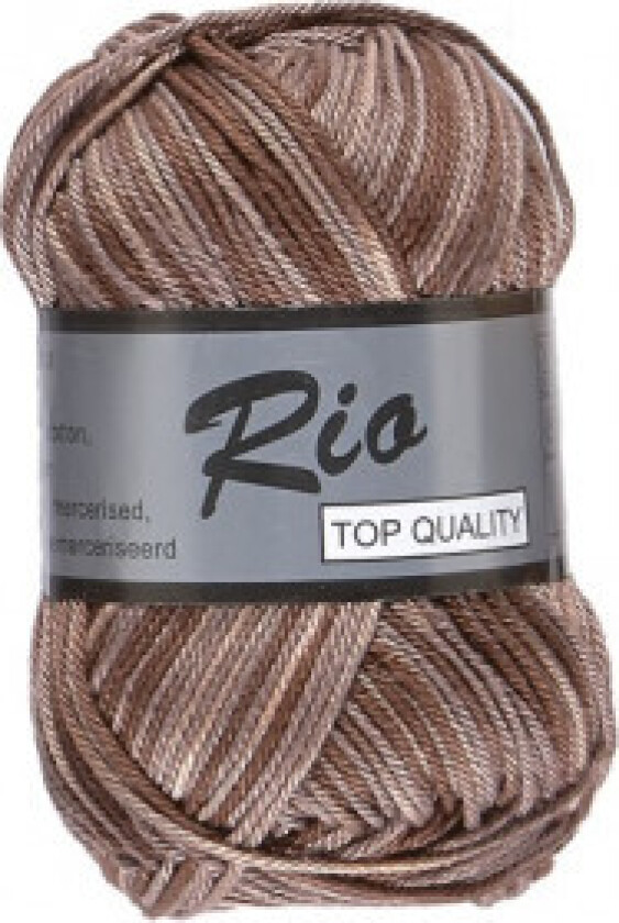 Lammy Rio Garn Print 633 Beige/brun 50 gram