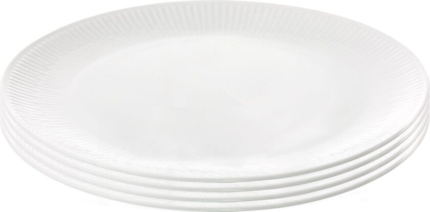 - Relief - Set of 4 - White lunch plate - 22 cm (35186)