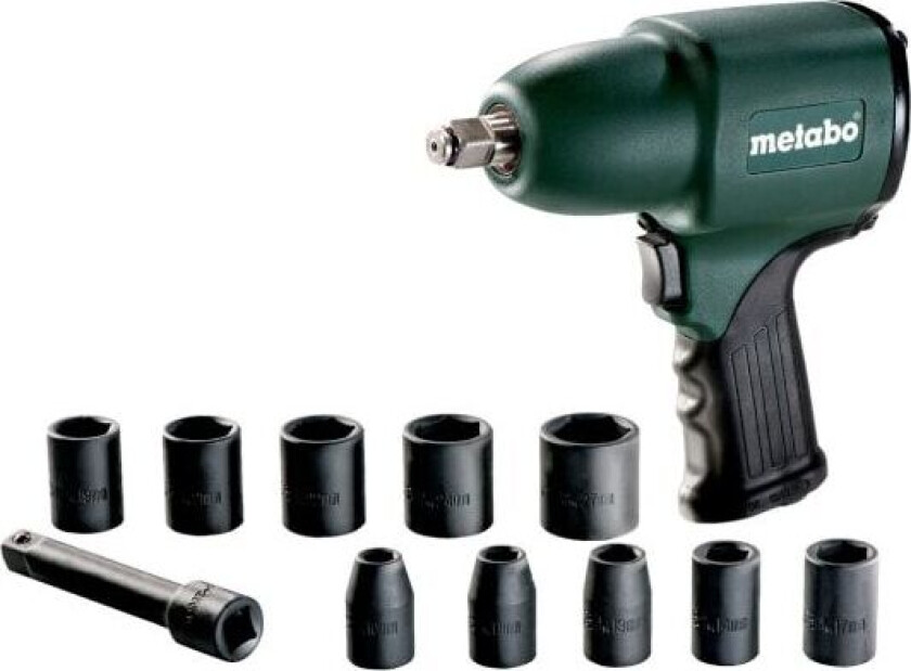 DSSW 360 Set 604118500 Slagskruer med trykluft Værktøjsholder: 1/2 (12,5 mm) udvendig firkant Drejningsmoment (max.): 360 Nm inkl. tilbehør