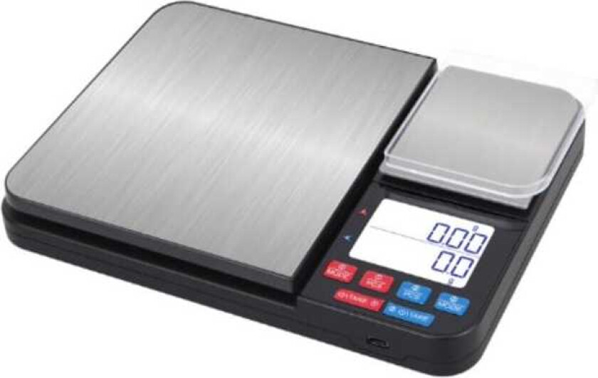 INF Digital kjøkkenvekt med doble veieplater 10 kg/1g og 500g/0,01g