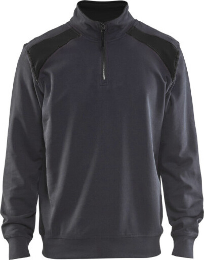 Genser halv glidelås Medium grå/