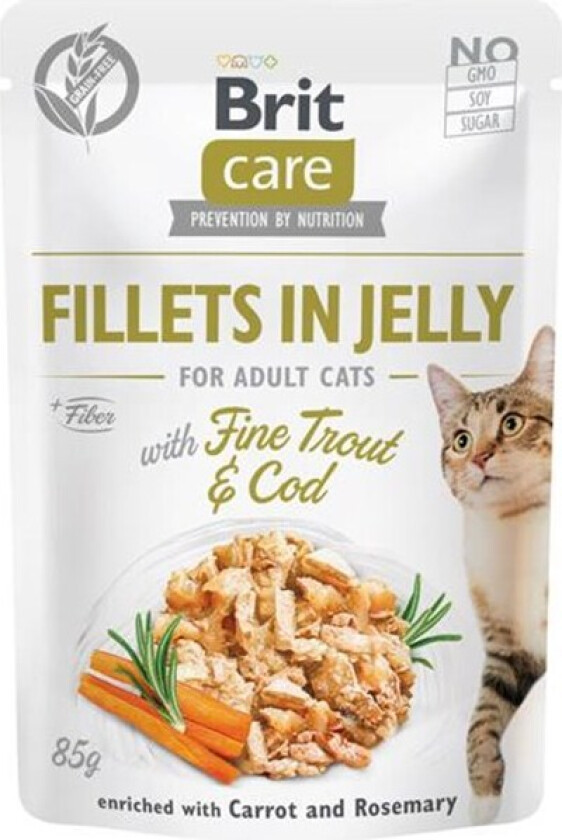 Brit Care Cat Jelly ørret & torsk filé i gelé 85 g