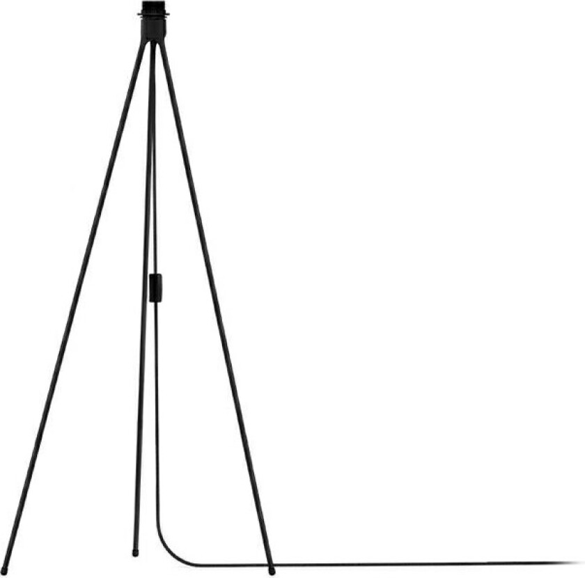 Tripod lampestativ gulv sort