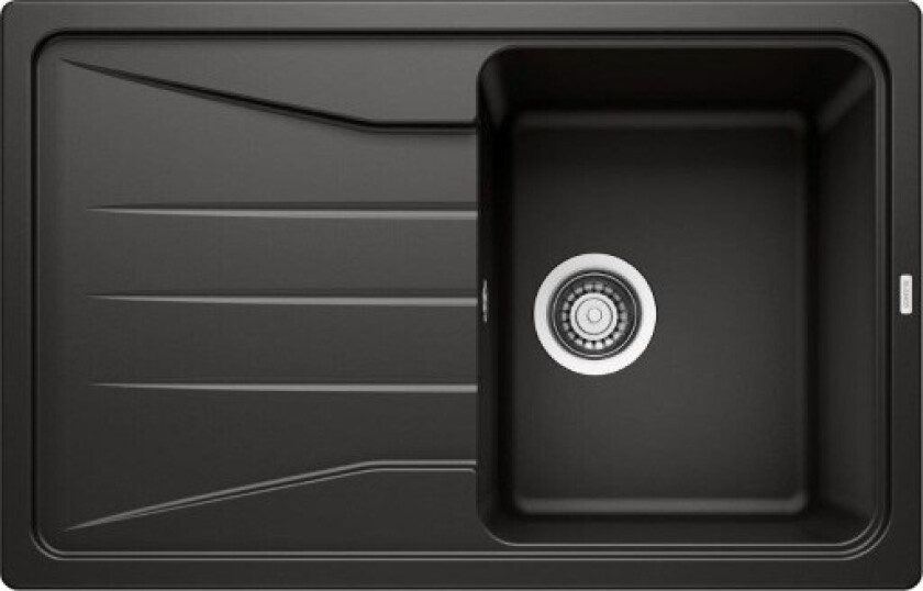 Sona 45S UX kjøkkenvask, 78x50 cm, sort