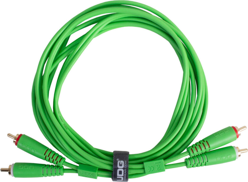 Gear Lydkabel 2x Rca - 2x Rca Green 3m