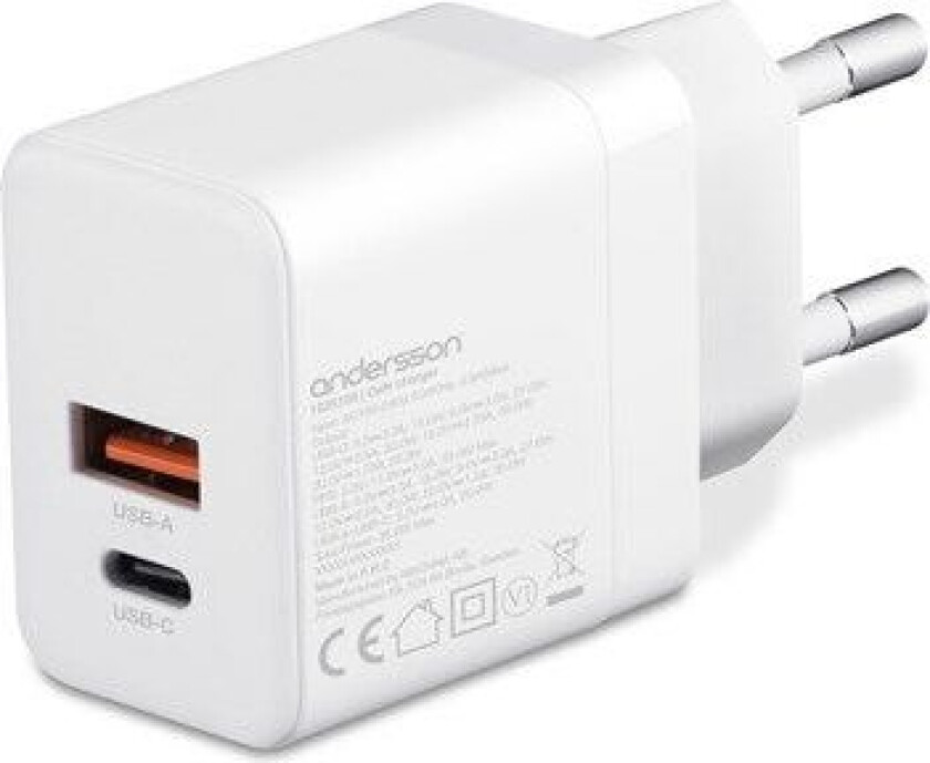 35W GaN charger 2-ports C+A White