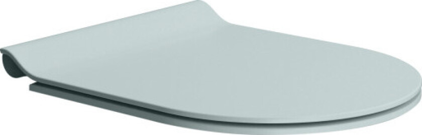 Slim toalettsete, soft close, avtagbar, matt lysegrønn
