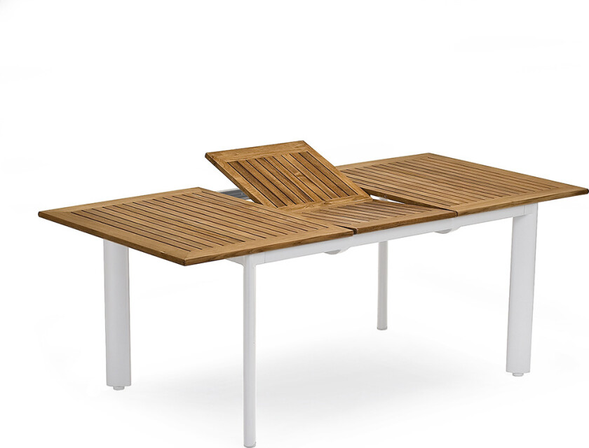 NYDALA bord 96X150/200 cm Hvit/Teak