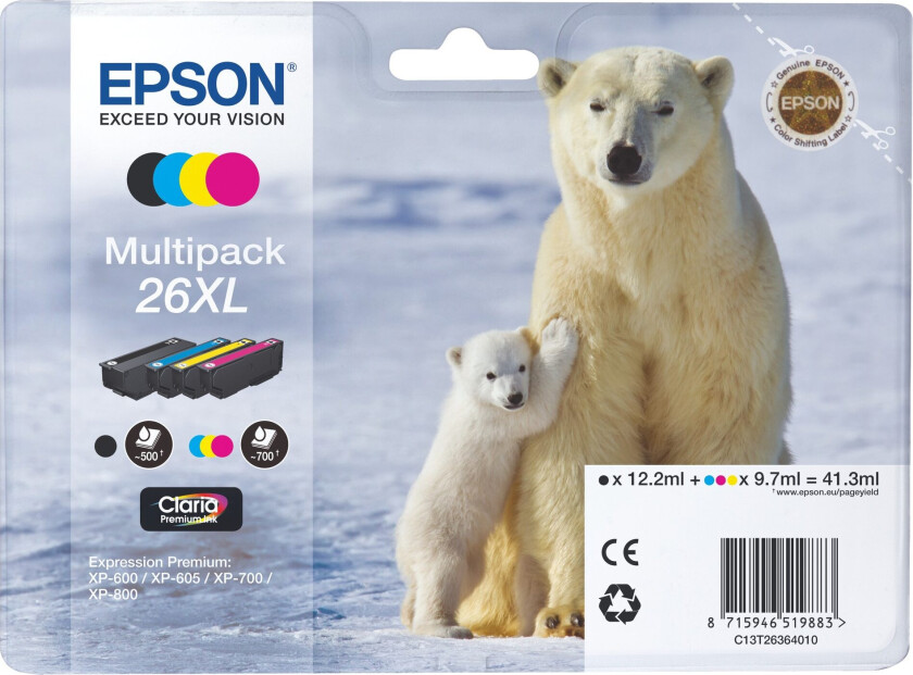 Polar Bear Ink 26 XL Multipack