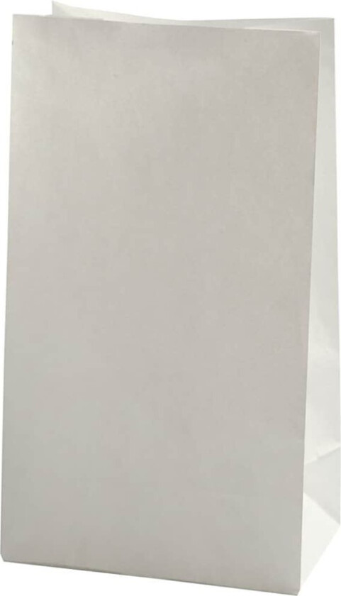Bilde av Papirpose, H: 27 cm, str. 9x15 cm, 46 g, hvit, 100 stk./ 1 pk.