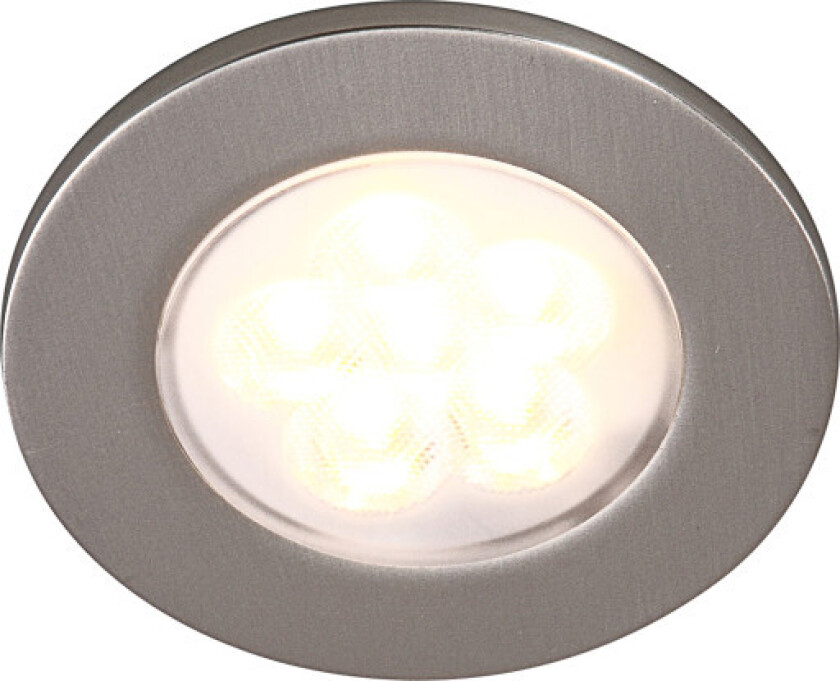 ID LED downlights, børstet stål