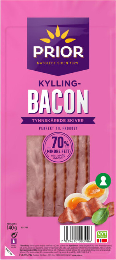 Kyllingbacon skivet 140g