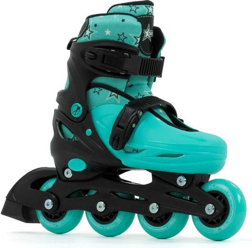 Plasma Justerbar Inline Rulleskøyter for Barn Grønn