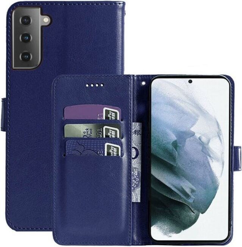 Lommebokdeksel 3-kort Samsung Galaxy S21 : Farge - Mørke blå