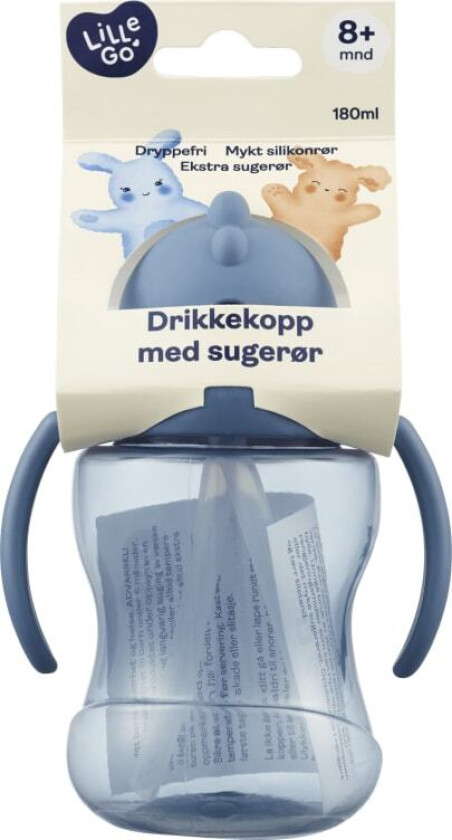 Drikkekopp m/Sugerør 180ml