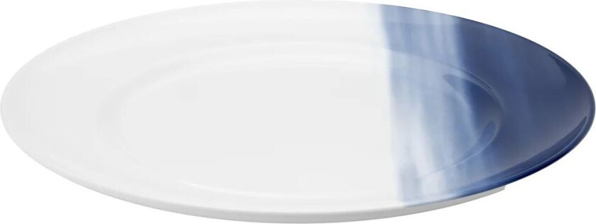 Koppel lunsjtallerken dekor Ø22 cm Hvit-blå